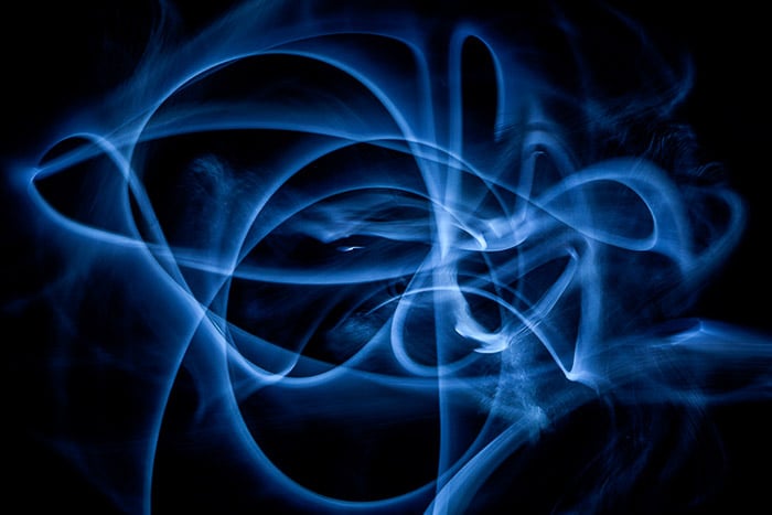 Abstract blue light for creative lighting ideas for photography