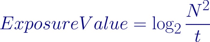 exposure value formula