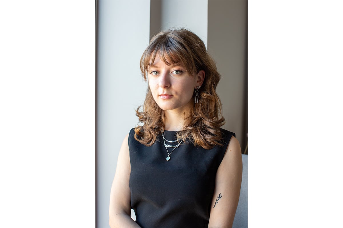 Portrait of a woman with automatic edits from Lightroom