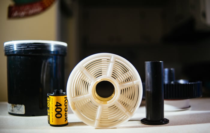 an image of the items in a C-51 film development kit 