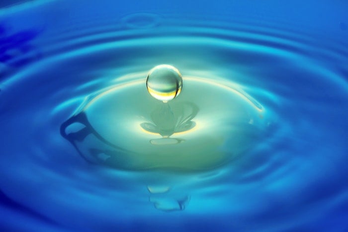 Colorful water drop photography