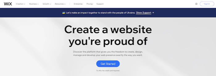 A webpage header.