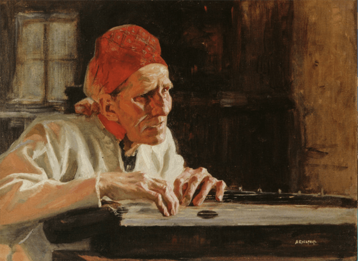 a painting by Albert Edelfelt which shows an example of lead room