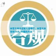 林雪欠钱不还被人追着打林雪欠林家栋50万